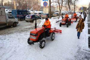 Уборка снега в столице Южного Урала 